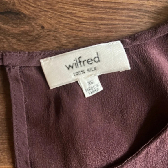 Wilfred Desaix 100% Silk Long Sleeve Blouse w/Lace Trim - Picture 5 of 7